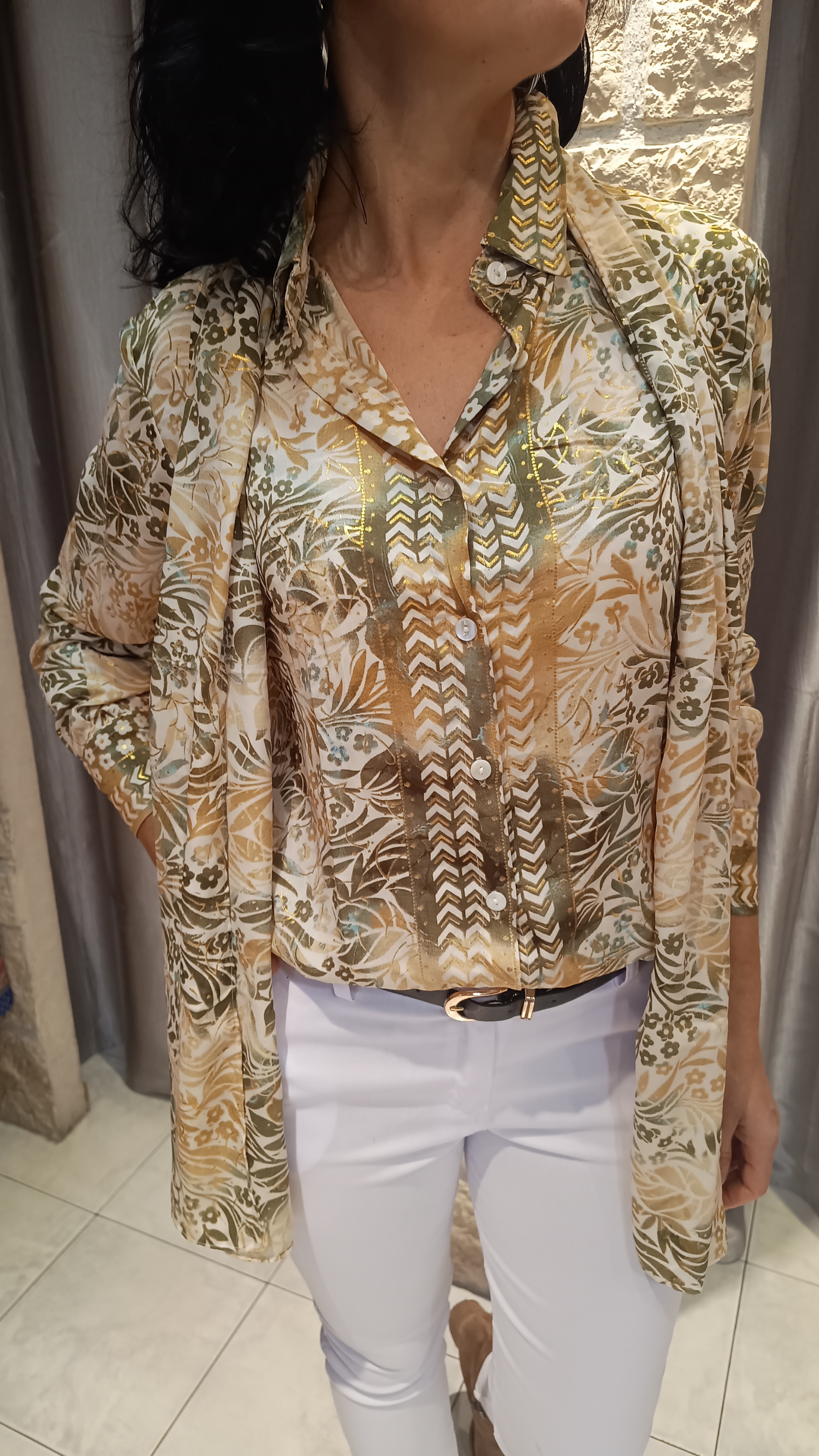 Chemise fantaisie foulard