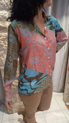 Chemise imprimée patchwork