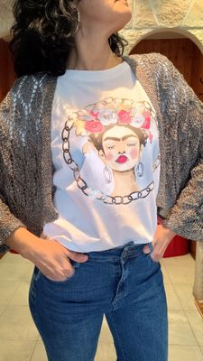 T-shirt Frida bleu ciel 