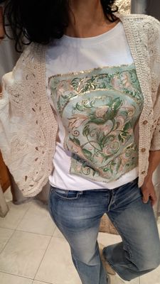 T-shirt Baroque kaki 
