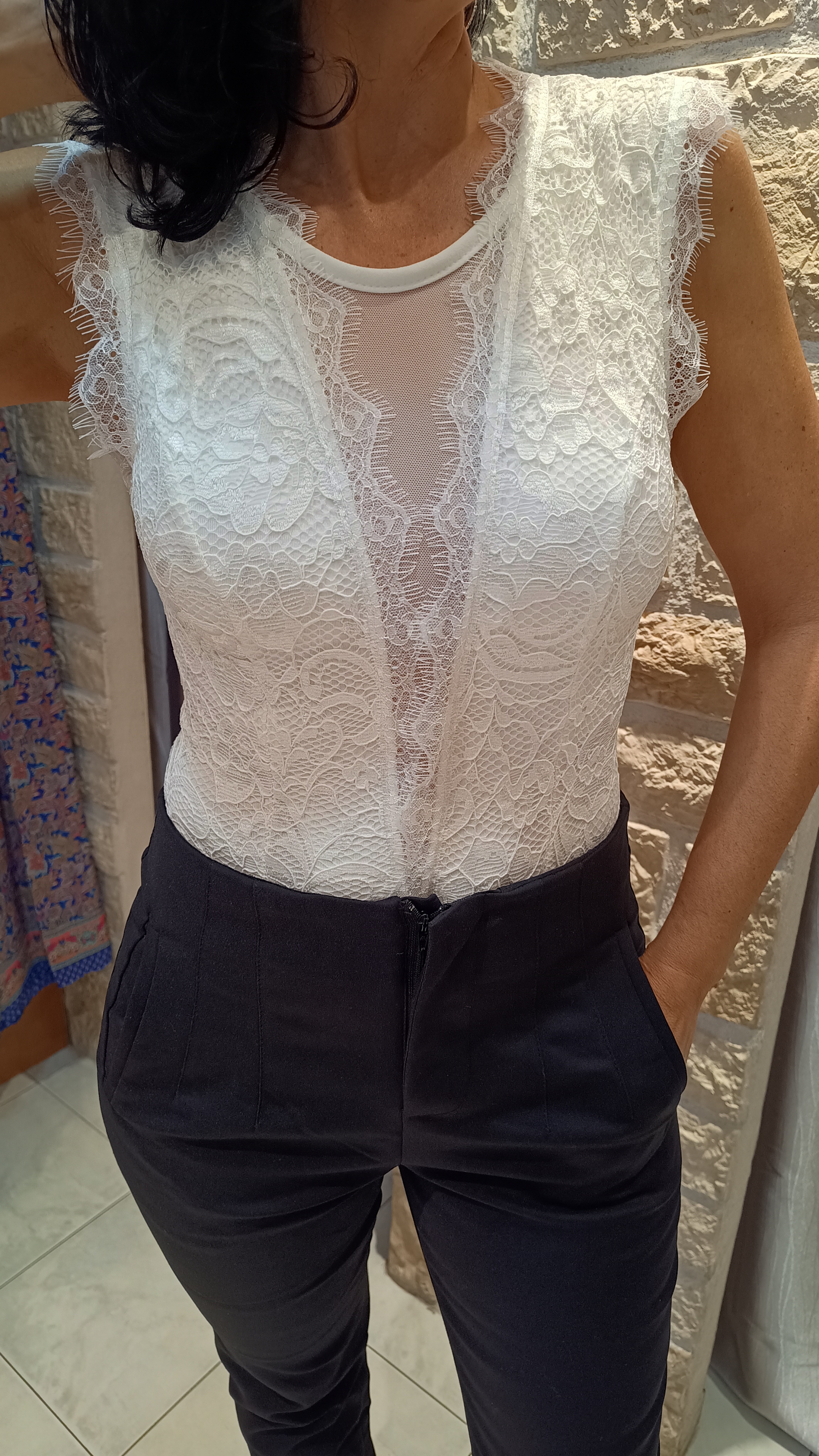 Body dentelle dos nu blanc