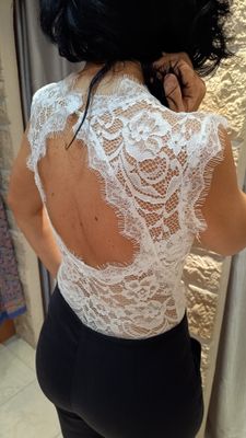 Body dentelle dos nu blanc