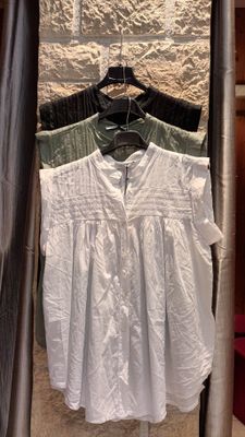 Chemisier ample coton noir 