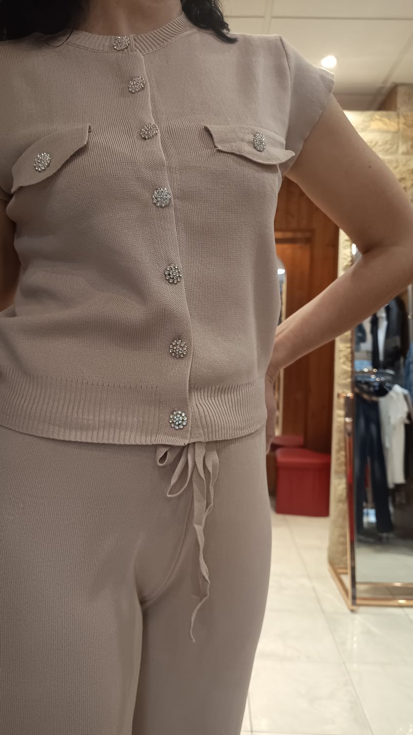 Ensemble deux pièces beige 