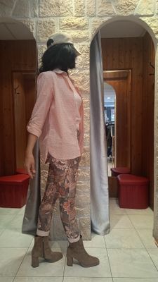 Chemise Plumetis en coton rose