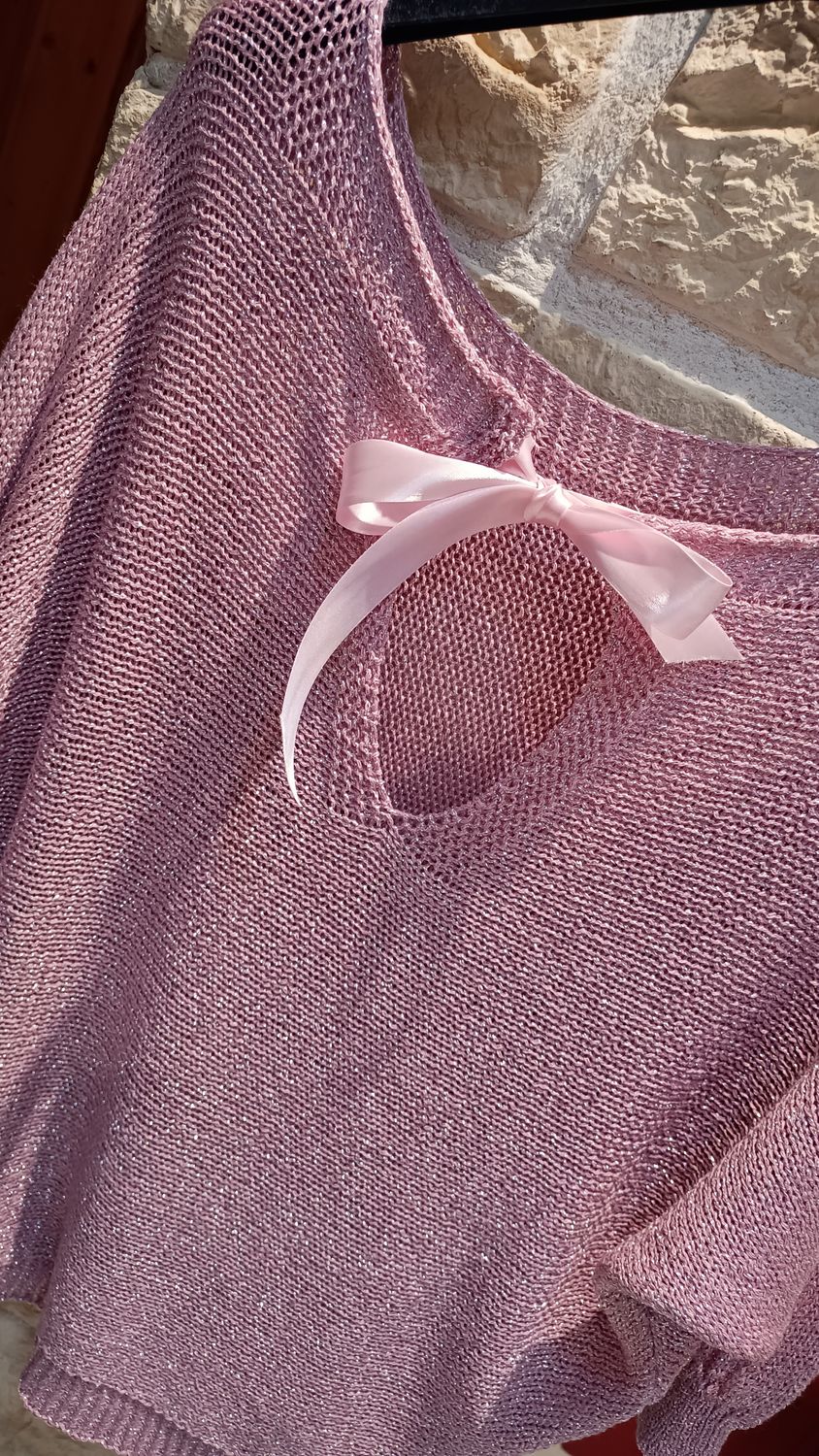 Pull lurex rose