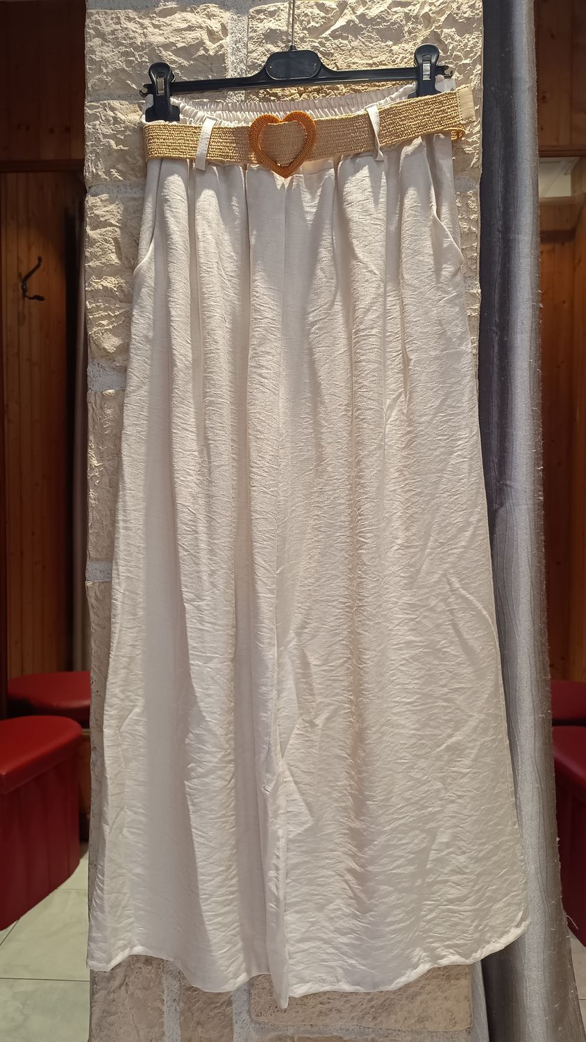 Pantalon fluide beige 