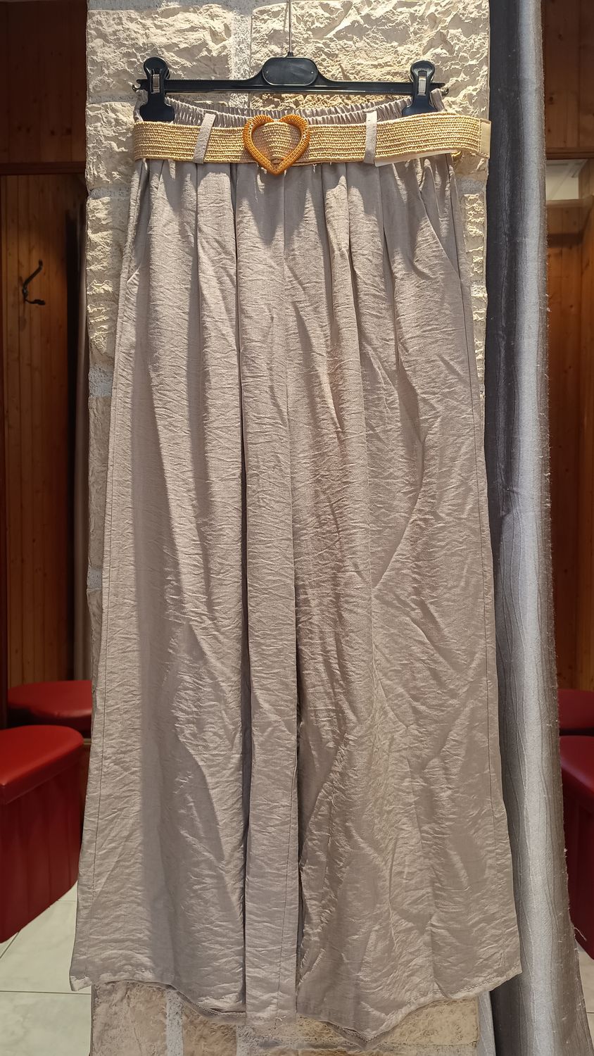 Pantalon fluide taupe 