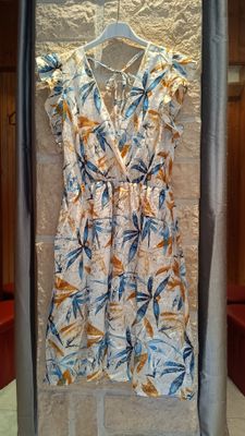 Robe courte Tropical blanc