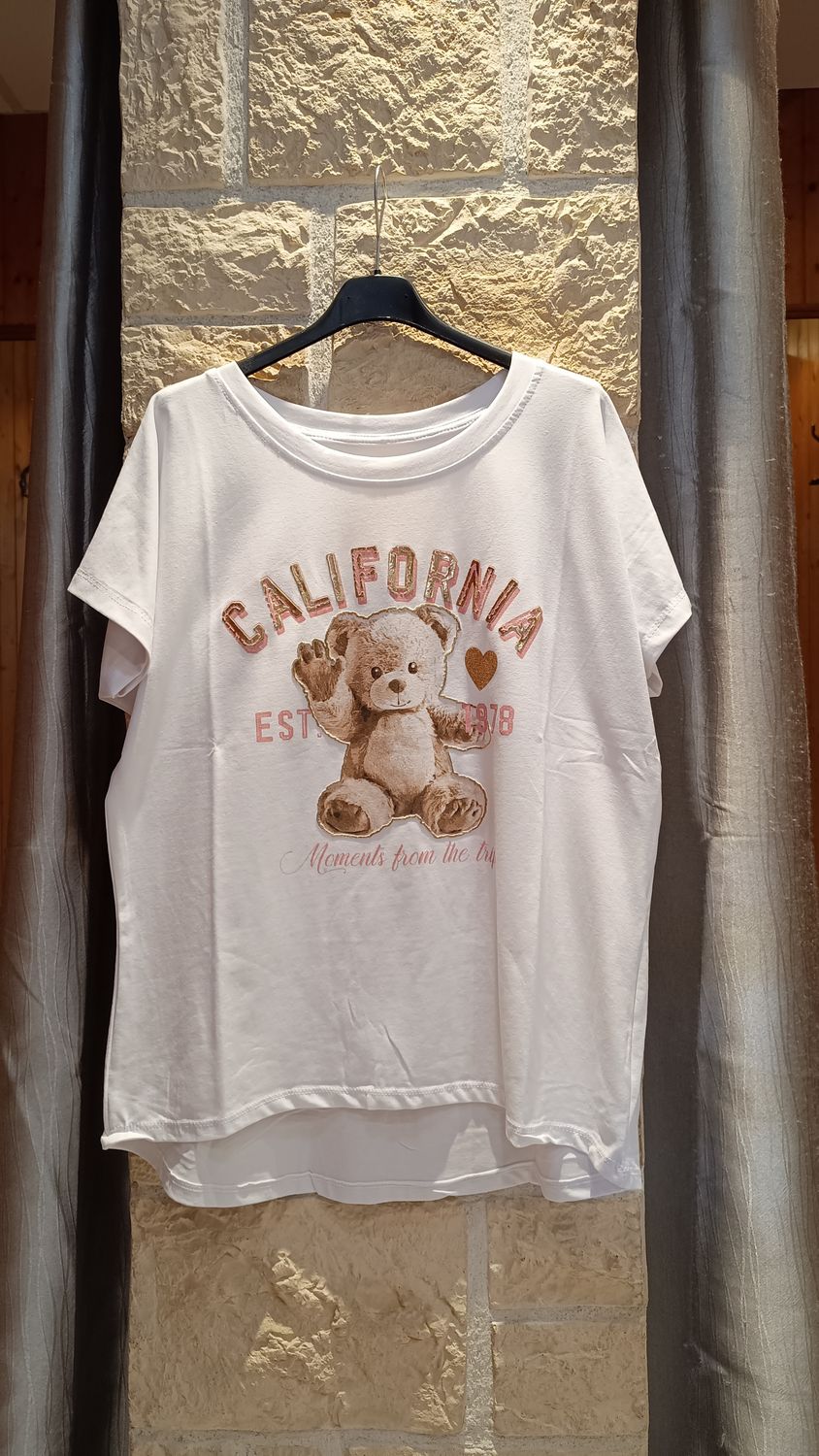 T-shirt California Bear rose