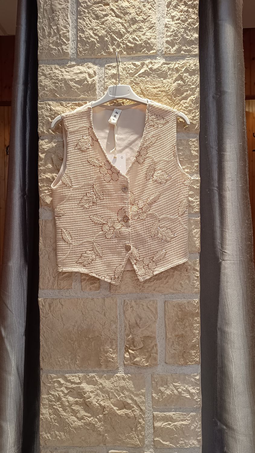 Gilet été Stephy beige 