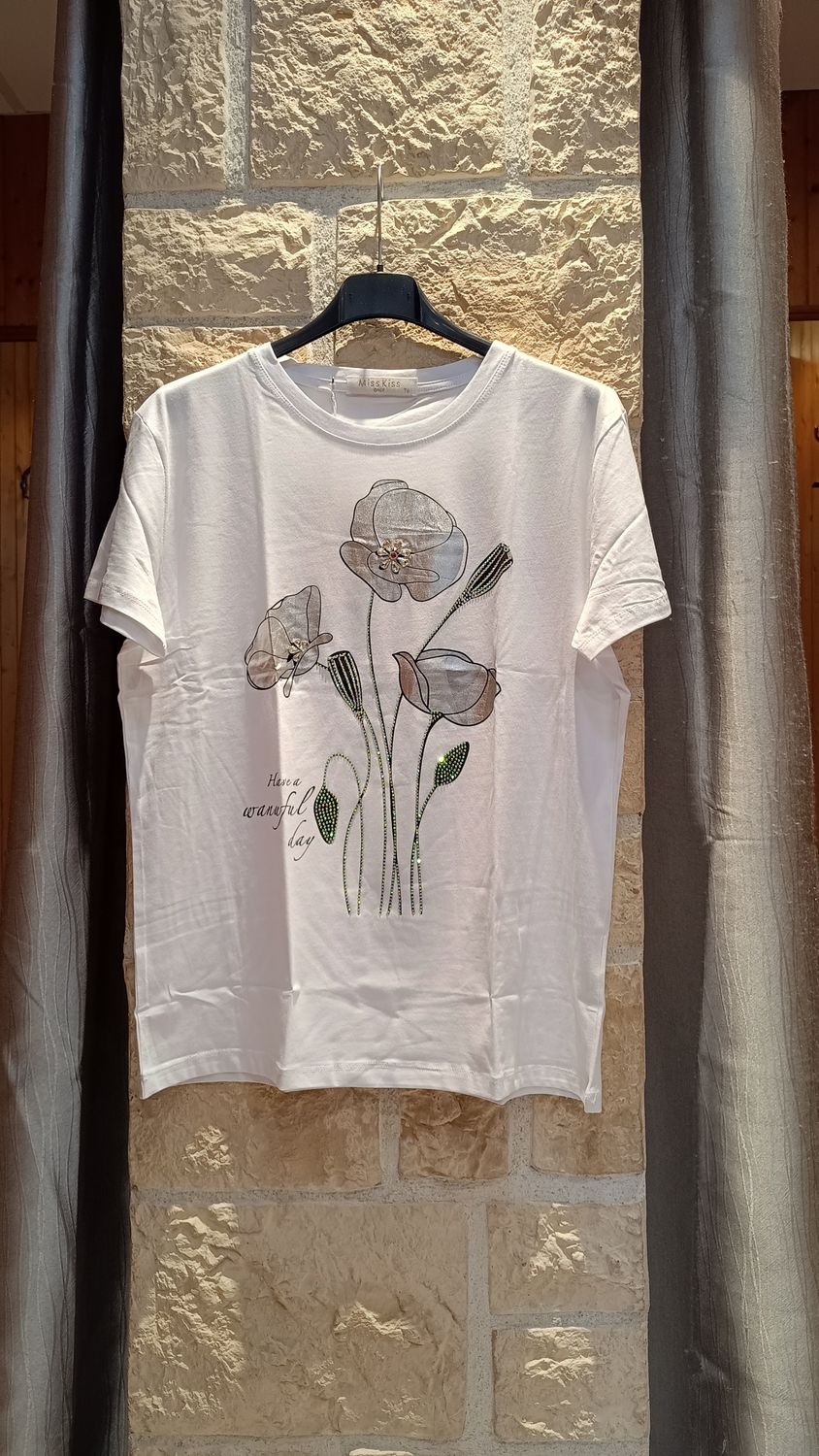 T-shirt Coquelicot argent 