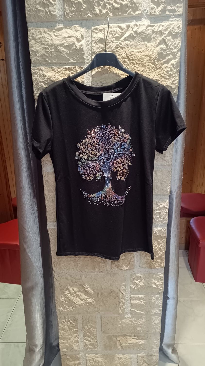 T-shirt Arbre de vie noir