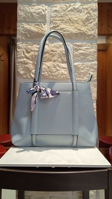 Sac cabas foulard bleu ciel 