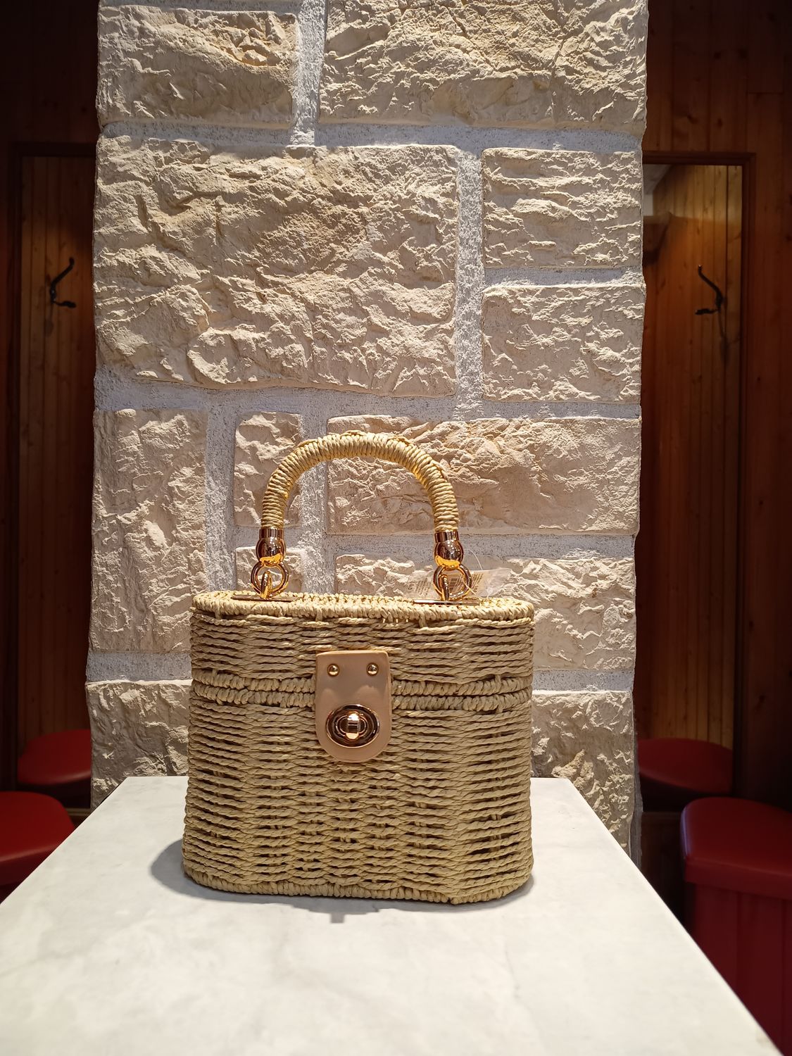 Sac à main Box écru 