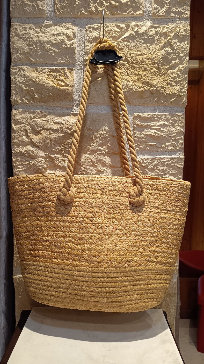 Sac panier Corde marron 