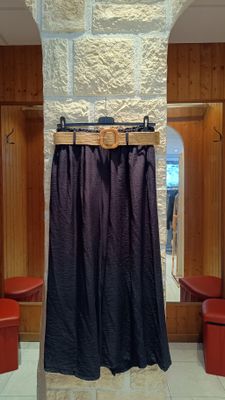 Pantalon large 7/8 noir 