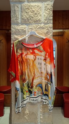 Blouse Paysage rouge 