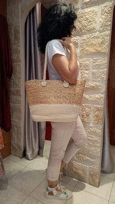 Sac panier Corde écru 
