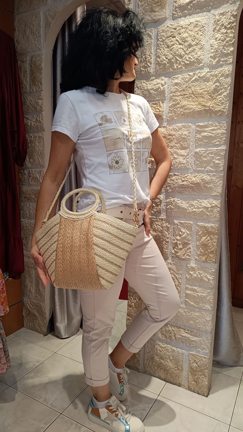 Sac panier Bico écru 