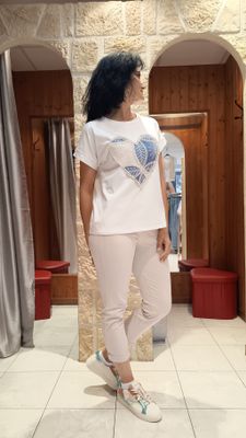T-shirt Coeur Denim blanc 