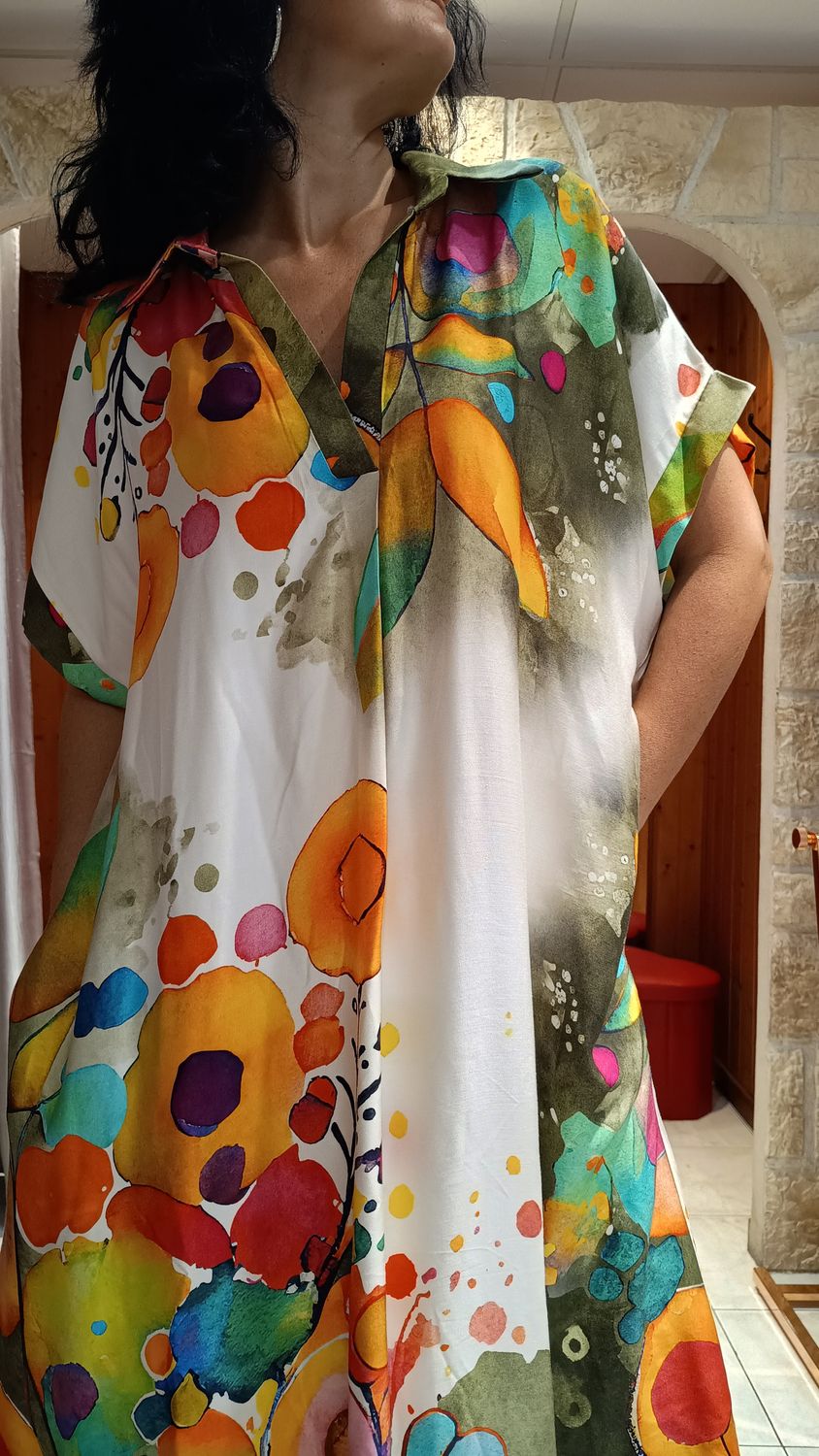 Robe longue Rainbow kaki