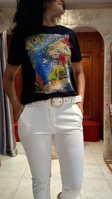 T-shirt Positano noir 