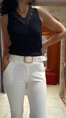 Pantalon Capri blanc 
