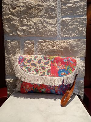 Pochette imprimé patchwork 