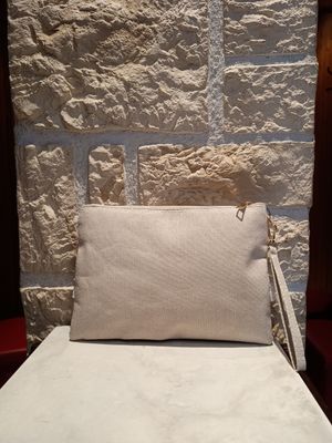 Pochette galon beige