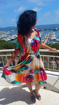 Robe midi Coquelicots 