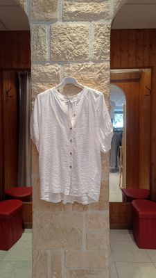 Blouse boutons blanc