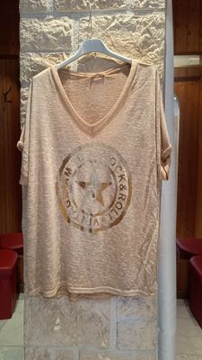 T-shirt Rock Vintage sable 