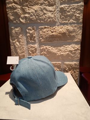 Casquette jean strass clair 