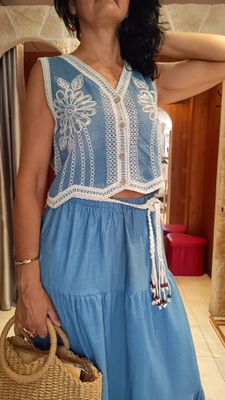 Jupe longue denim