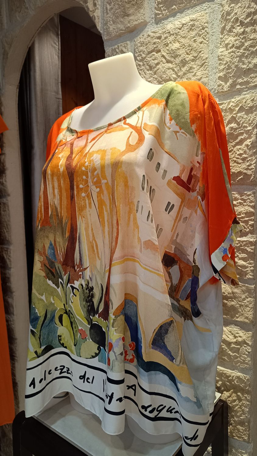 Blouse Paysage orange