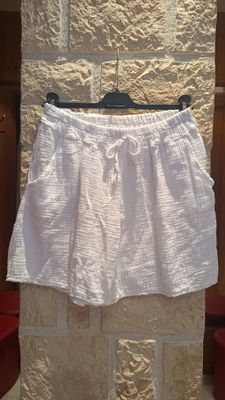 Short gaze coton blanc
