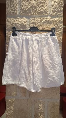 Short gaze coton blanc