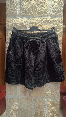 Short gaze coton noir