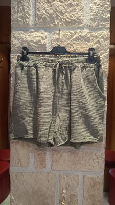 Short gaze coton kaki