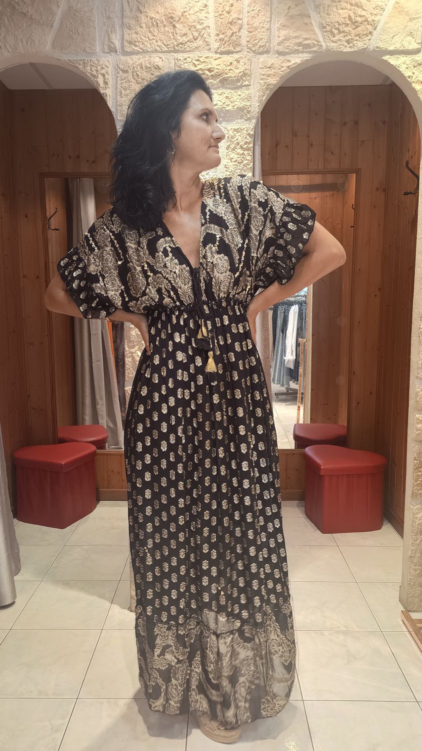 Robe longue Marrakech noir 