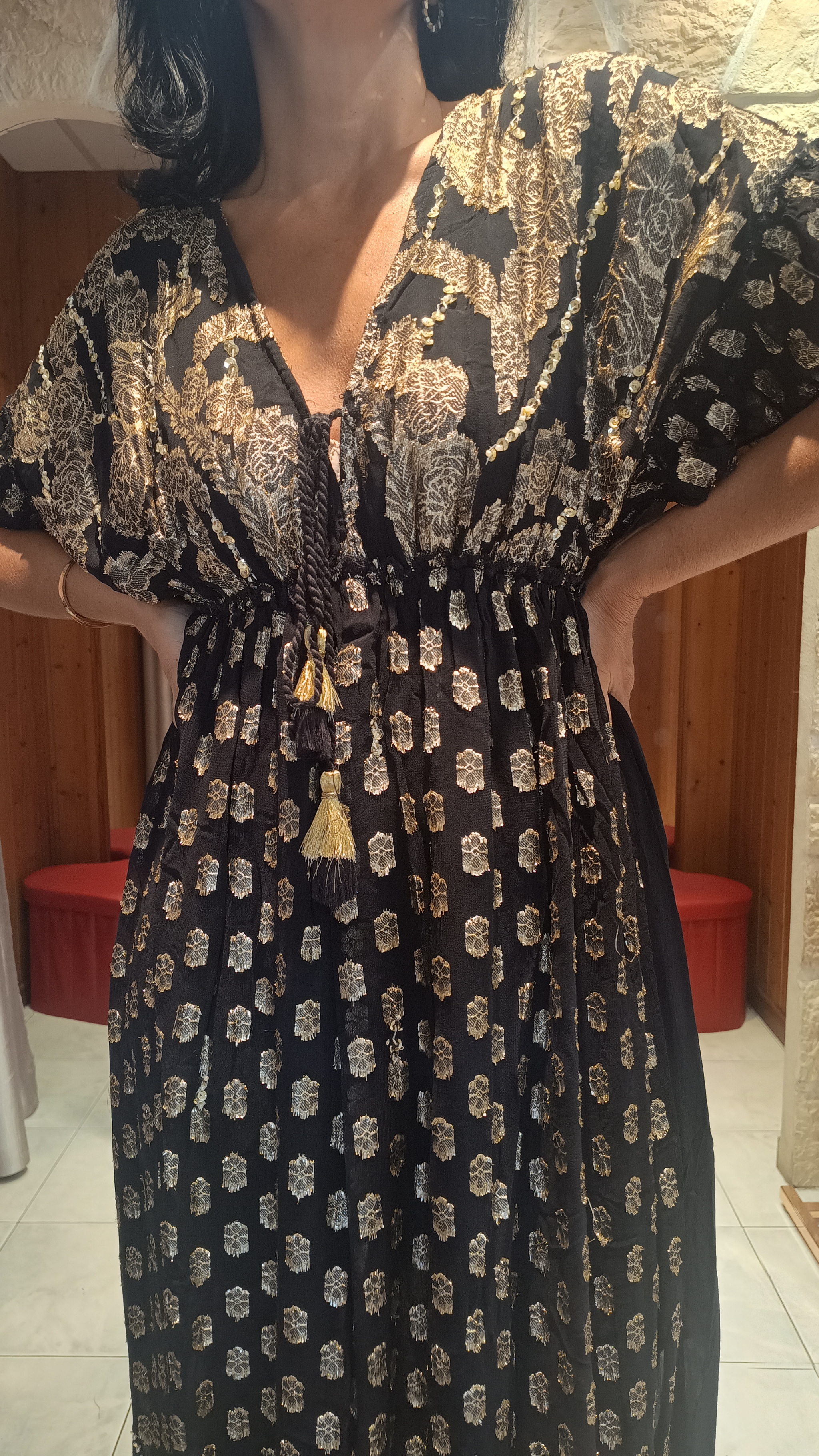 Robe longue Marrakech noir