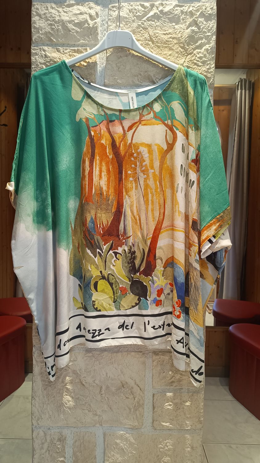Blouse Paysage vert 