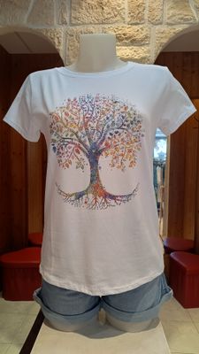 T-shirt Arbre de vie blanc