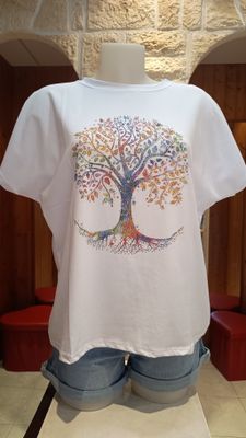 T-shirt Arbre de vie blanc