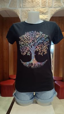T-shirt Arbre de vie noir