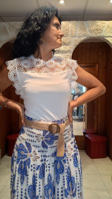 Top dentelle blanc 