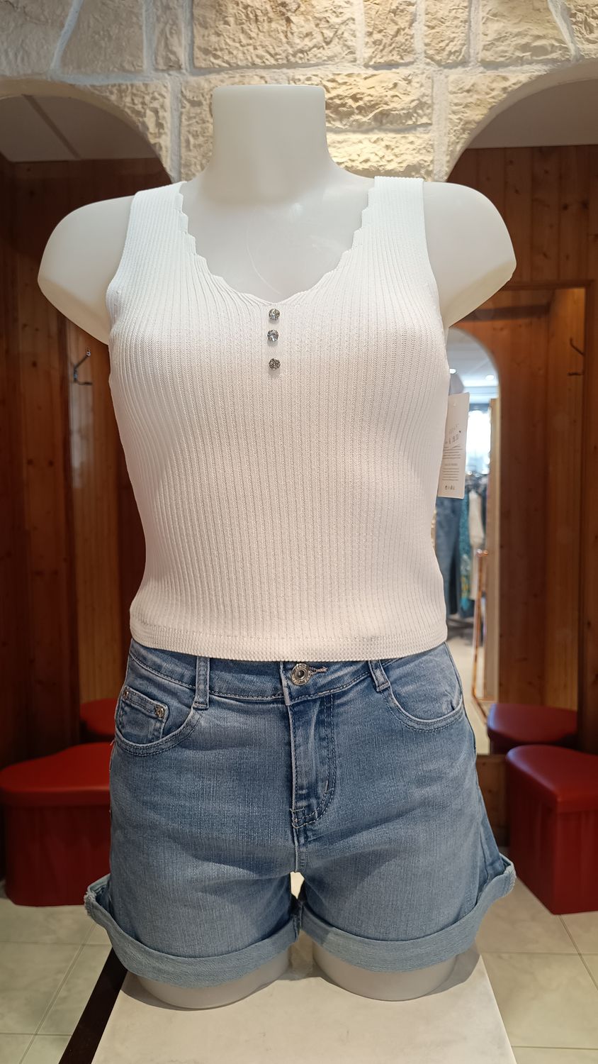 Crop top blanc 
