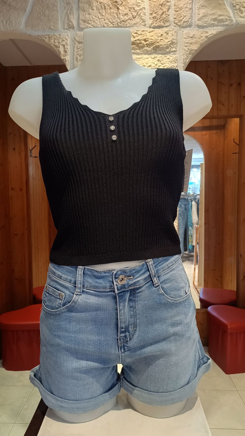 Crop top noir
