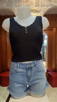 Crop top noir